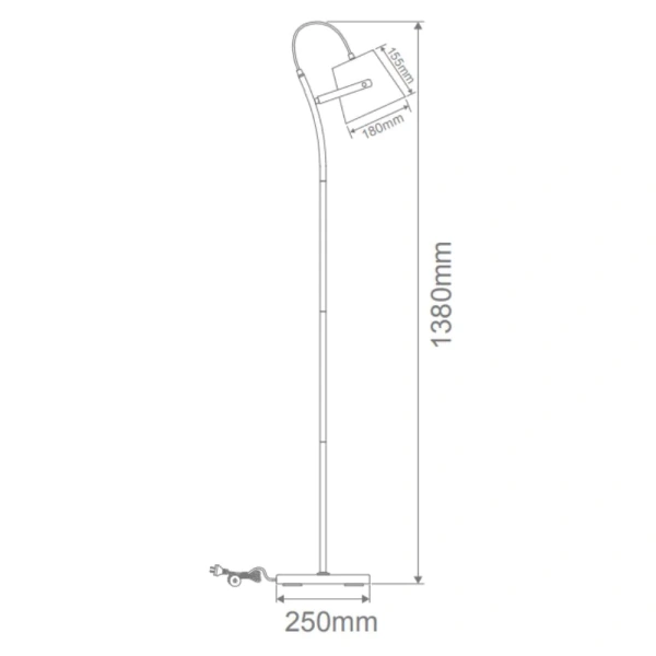 Floor lamp ELSA-FL 22533 BLK
