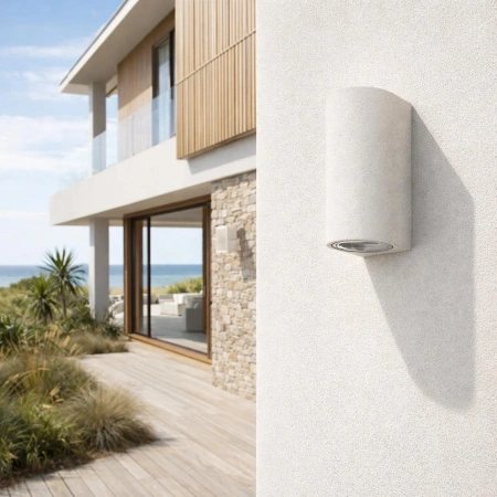 Wall lamp Blaze Up/Down GU10 IP65 Sandstone WH