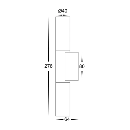 Wall light Akril LED D40 2 LIGHT BL