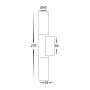 Wall light Akril LED D40 2 LIGHT BL
