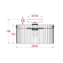 Ceiling light MEDICI 300mm E27 GL