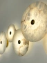 Wall light Zarra Alabaster Spanish Marble D25cm 3CCT BRS