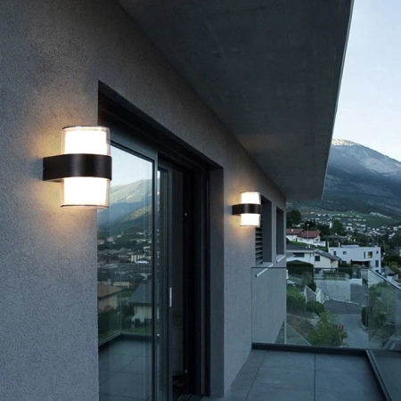Wall light Otara 2lt IP65 10W 3CCT BLK