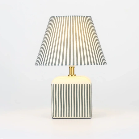 Table lamp Amaris Ceramic E27 Green Stripe
