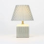 Table lamp Amaris Ceramic E27 Green Stripe