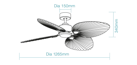 Ceiling Fan Kingston DC 50 32W OB