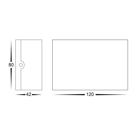 Wall light Maro Up & Down TRICol LED 4W IP54 WHT