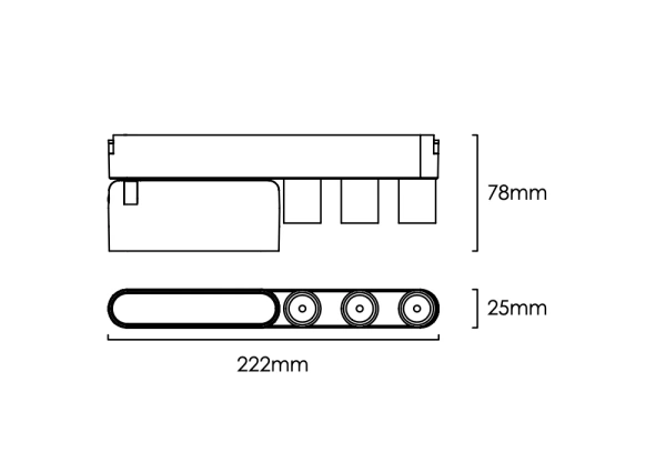 Track Folding light Z5062-12.24.CCT.BK 24V 12W