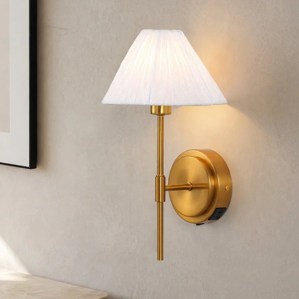 Wall lamp Sigrid Reading with charging ports brs