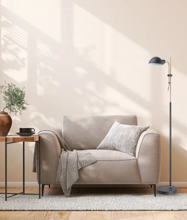 Floor lamp Tettu Swivel head E27 BLK