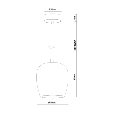 Pendant lamp Clay Drop E27 NT