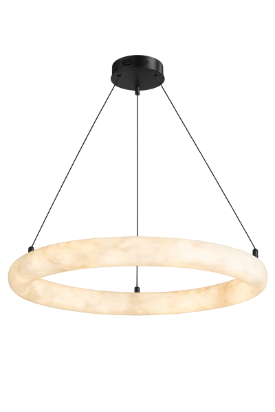 Pendant lamp Aragon P2 Alabaster Spanish Marble LED 40W CCT Remote BLK
