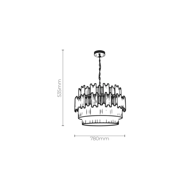 Pendant lamp Celestial D78 E14 CHR