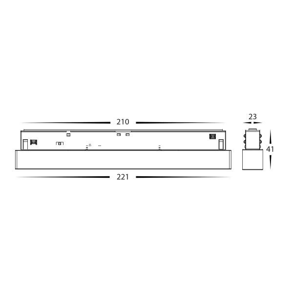 Track lense light HCP-1029202 BK 48V 12W