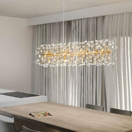 Rectangular Pendant LERIDA 12 Lights GLD