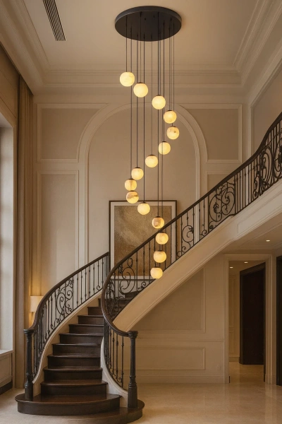 Pendant lamp Ariza 15 Alabaster Spanish Marble G9 BL