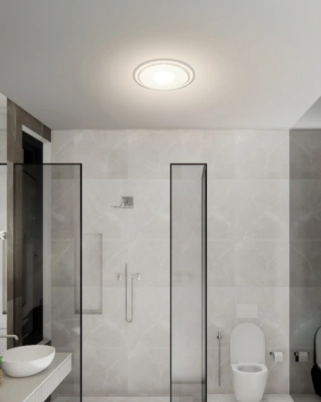 Exhaust fan Emeline II Small Round D27 30W LED 10W 4K DIY WHT