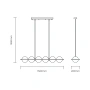 Pendant lamp Meridian 6 L150 LED BRS