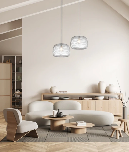 Pendant light LABU 1 E27 D40 CLR