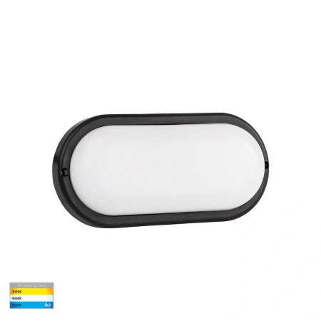 Wall or Ceiling light Muovi Oval HV3527T-BLK 7W TRI Colour Dimmable