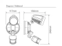 Wall light MURO-PRO-15 IP54 Tricol 15W LED SENS WHT