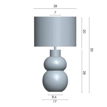 Table lamp Mosh E27 BRN