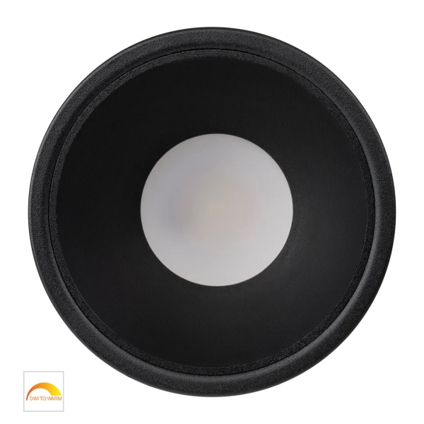 Recessed downlight Gleam BLK with BLK Insert Fixed Dim to Warm LED 9W IP54 BLK Recessed downlight Gleam BLK with BLK Insert Fixed Dim to Warm LED 9W IP54 BLK