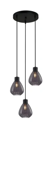 Pendant lamp TULIP2X3R E27 black