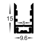 Aluminium Channel to suit HV9792 Flexible Neon LED Strip 1m