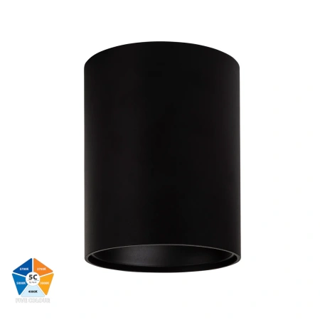 Surface downlight Nella BLK 5CCT LED 18W IP54