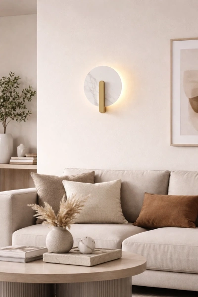 Wall light Zeus Ray Alabaster Marble LED 5W 3K 2552 BRS