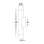 Wall light Dugo Up & Down LED D40 WHT