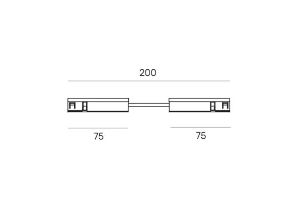 Surface track MUSE vertical corner connector 48V Brass