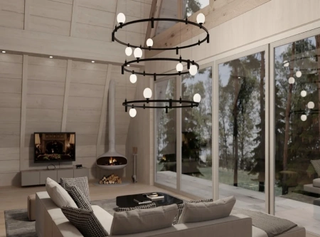 Pendant light Black track Modern 9 Z4000 D100 D80 D60 LED 55W 3K