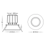 Recessed Downlight Prime RGBCW LED 12W IP54 WIFI WHT