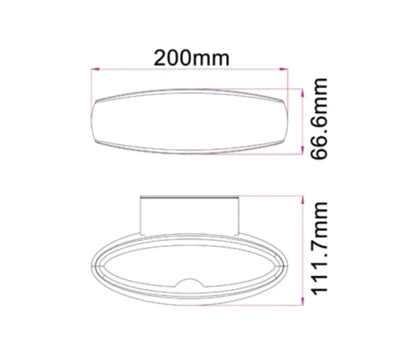 Wall light HORUS 1 LED Matte Black IP54