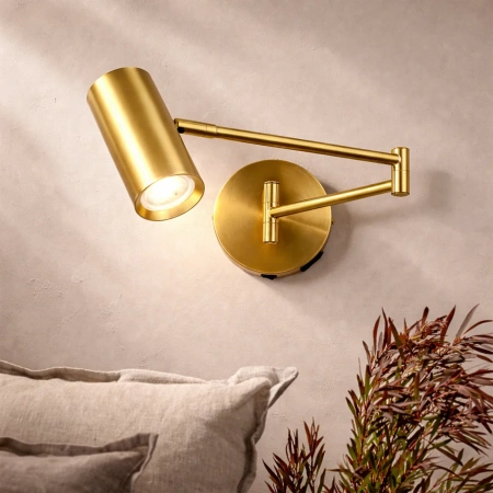 Wall lamp Beatrice Swing Arm with charging ports brs