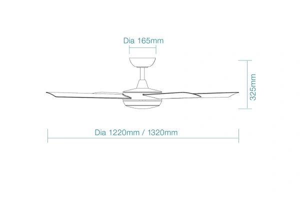 Ceiling Fan Quantum DC 48 WH