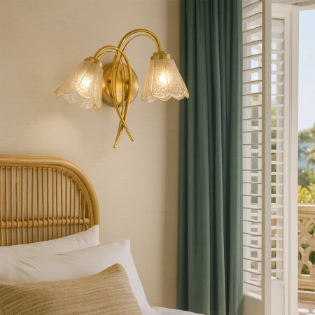 Wall light Coraline 2lt G9 ch/brs