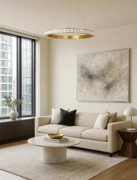 Pendant lamp Capella Alabaster Spanish Marble D100 LED 70W CCT Dim BRS