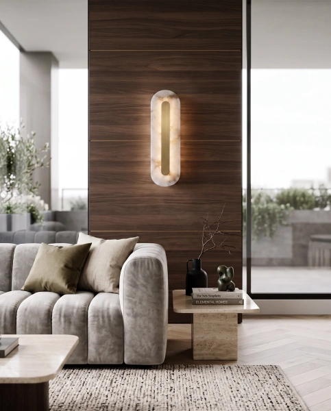 Wall light Mira 1 Alabaster Spanish Marble LED 10W 3CCT BRS