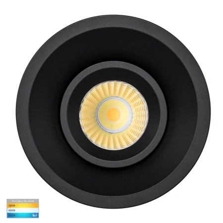 Recessed Downlight Prime Fixed Deep 3CCT LED 12W IP54 BLK