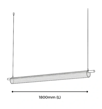 Pendant lamp Flute Glass L180 3CCT LED BR