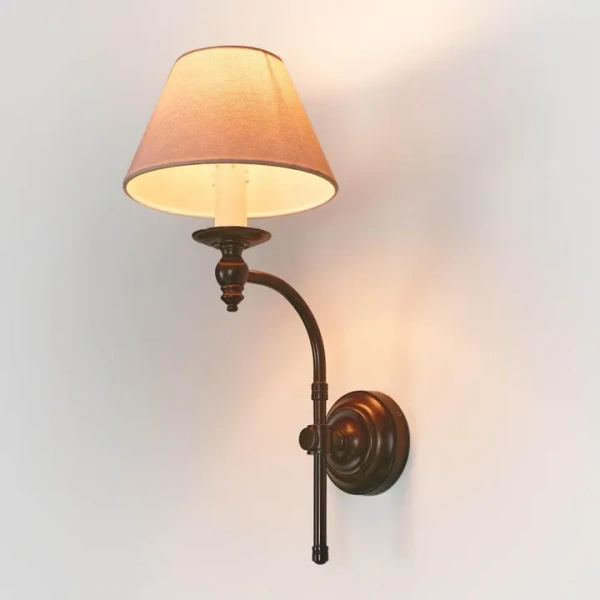 Wall light Soho Curved Base E14 H 430 BRZ