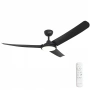 Ceiling Fan Flatjet 3-4-5 blades LED 24W CCT BLK 56