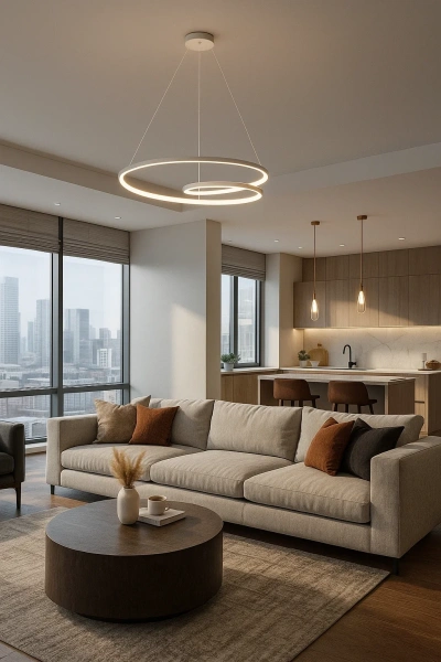 Pendant lamp Noize P80 LED 48W 3K WHT