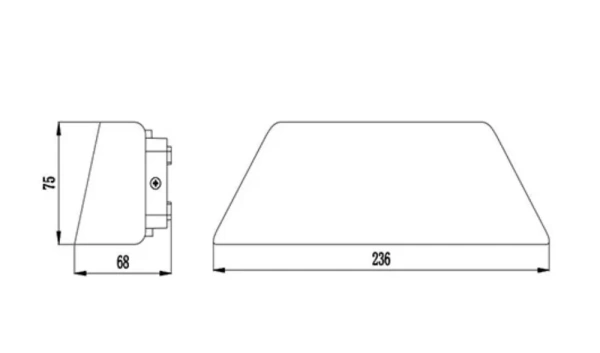 Wall light ATEN 2 LED Curved Up-Down IP65
