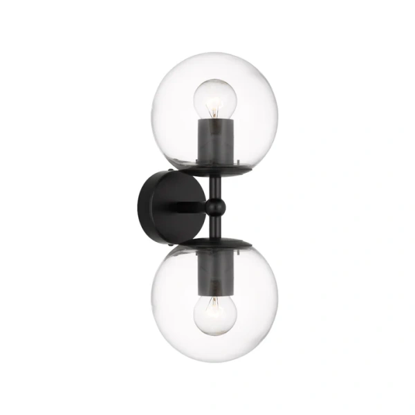 Wall light ETERNA 2 E27 H37 IP44 BKCL