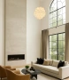 Pendant lamp Moreno S20 Alabaster Spanish Marble D80 BRS