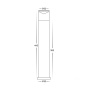 Garden light HIGHLITE Bollard HV1602T-BLK